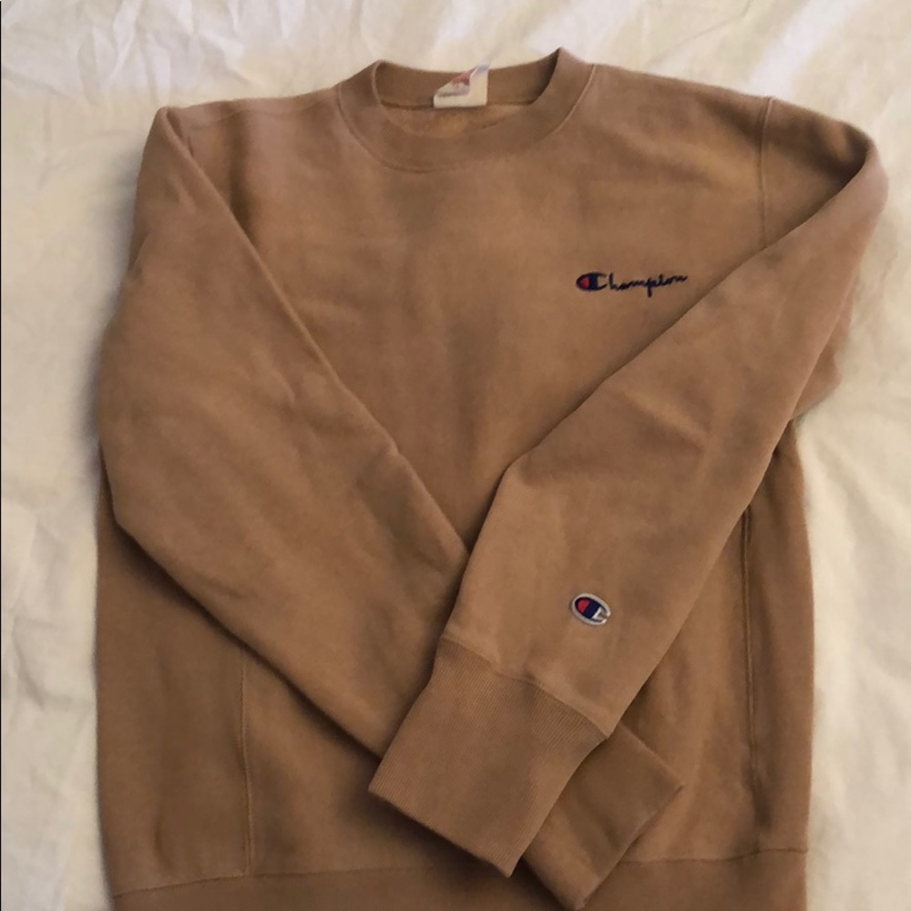 Women’s Champion tan beige sweatshirt hoodie